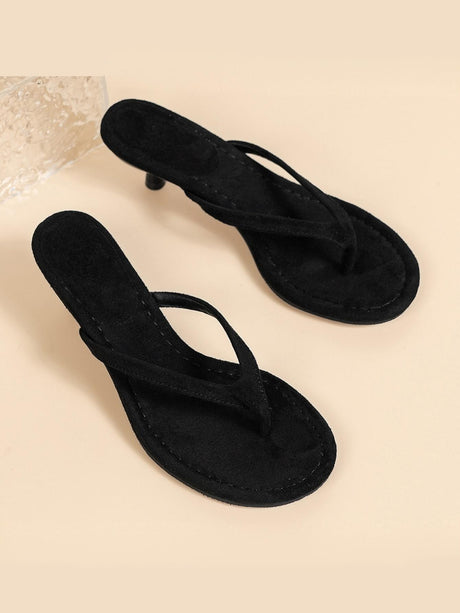 Simple And Stylish High-heeled Flip-flops