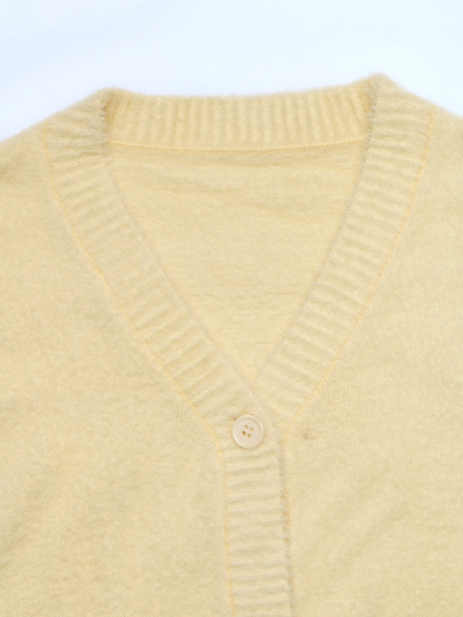 Pocket Solid Color Cardigans