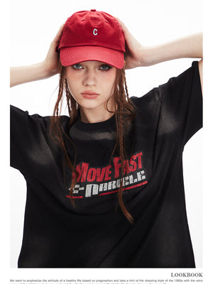 Liber Summer Women's Old Letters/Numbers/Words T-shirts