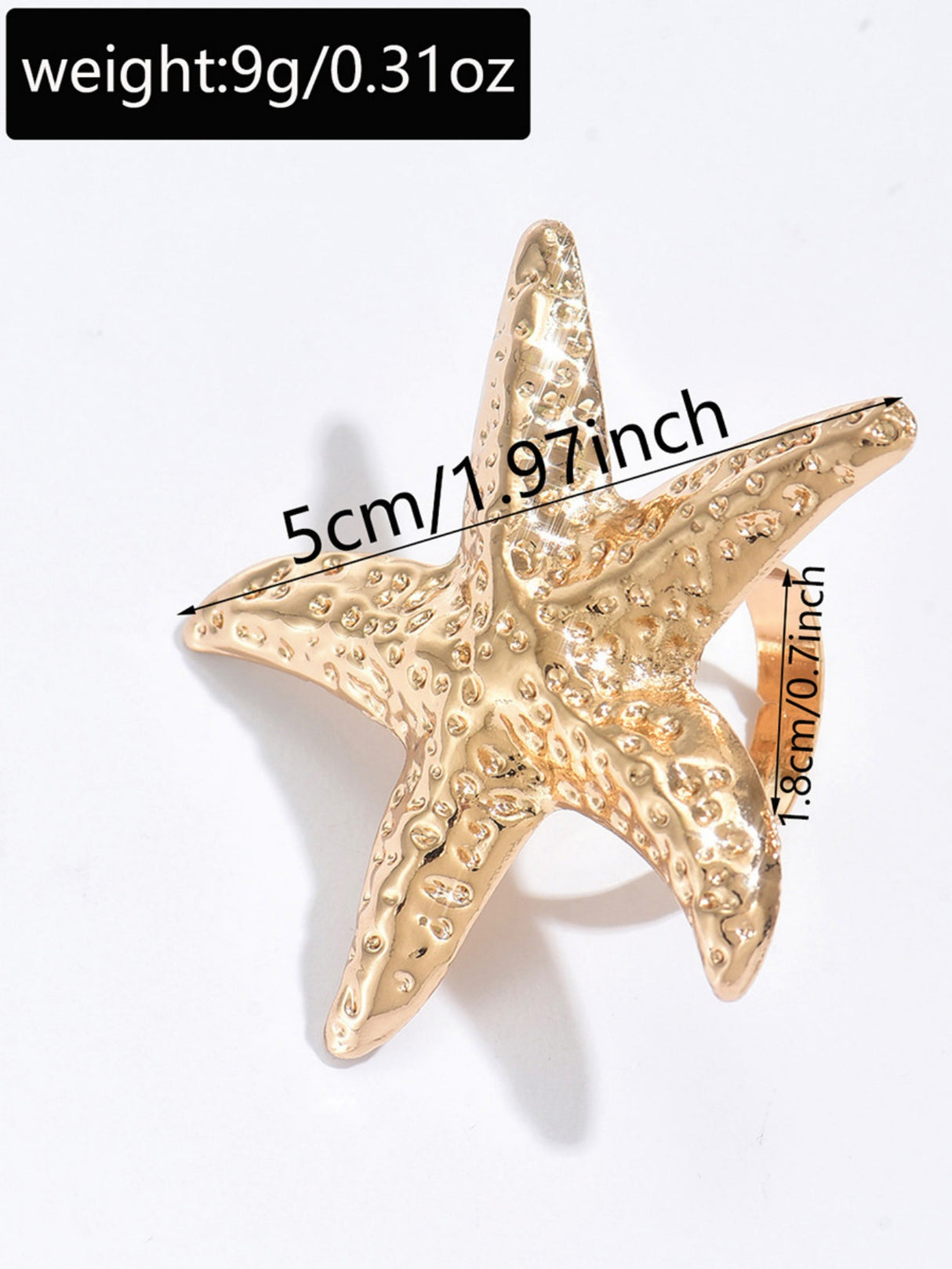 A Ring With An Exaggerated Design Inspired By Conch Shells And Starfish.