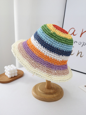 Rainbow Woven Straw Hat