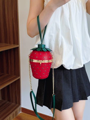 Strawberry Design Fun Crossbody Bag