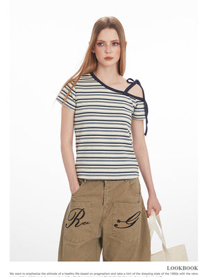 Liber Summer Women's Stripes Stripes/Plaid T-shirts