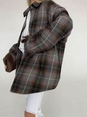 Liber Autumn Women's Plaid Plaid Shirts