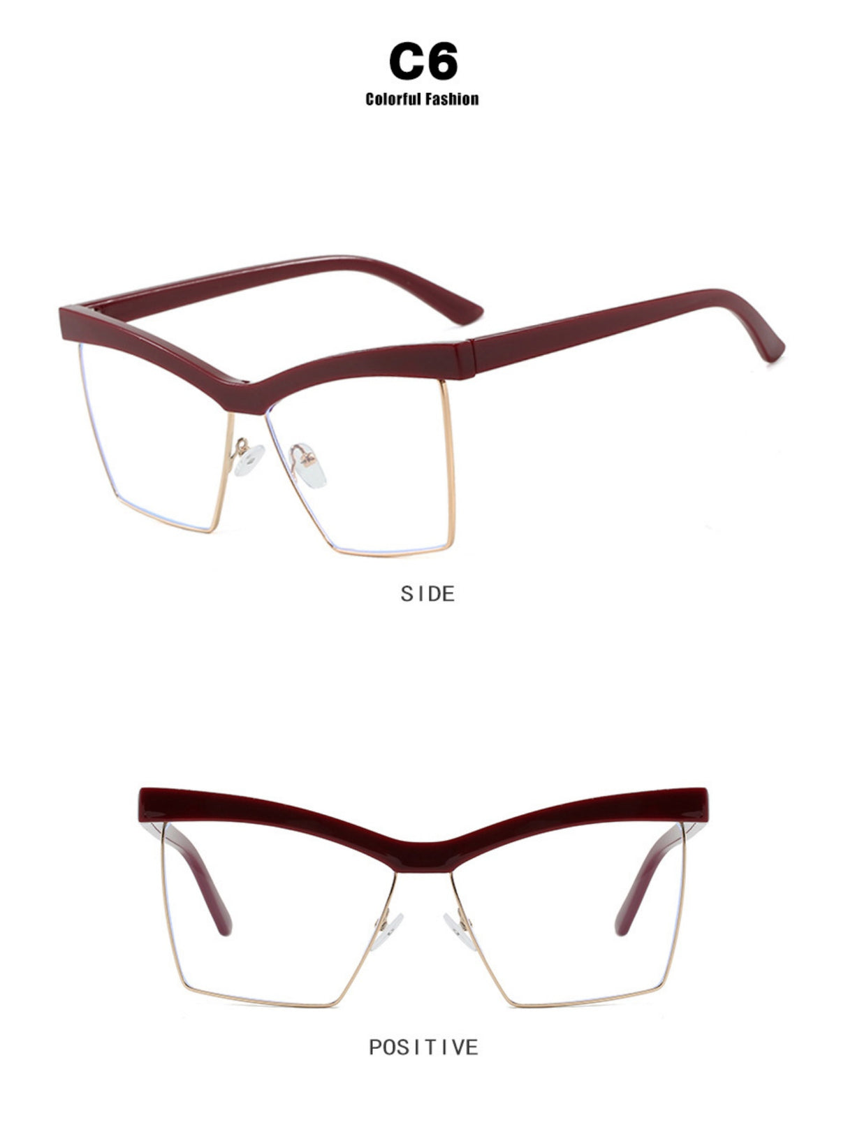 Leopard Print Full-frame Square Fashion Glasses