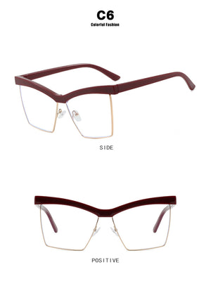 Leopard Print Full-frame Square Fashion Glasses