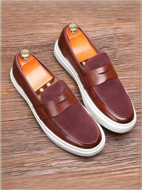 Spliced Slip-on Loafers