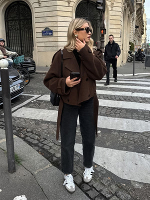 Liber Autumn Women's Woolen cloth Solid Color Jackets