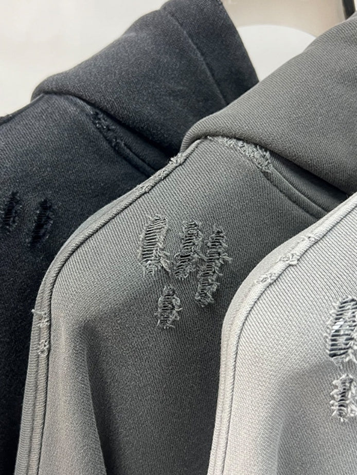 Hooded Loose Washing Water Old Solid Color Leisure Sweatshirts&Hoodies Set