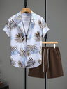 Plant Printed Hawaii Beach Set 2-piece Sets