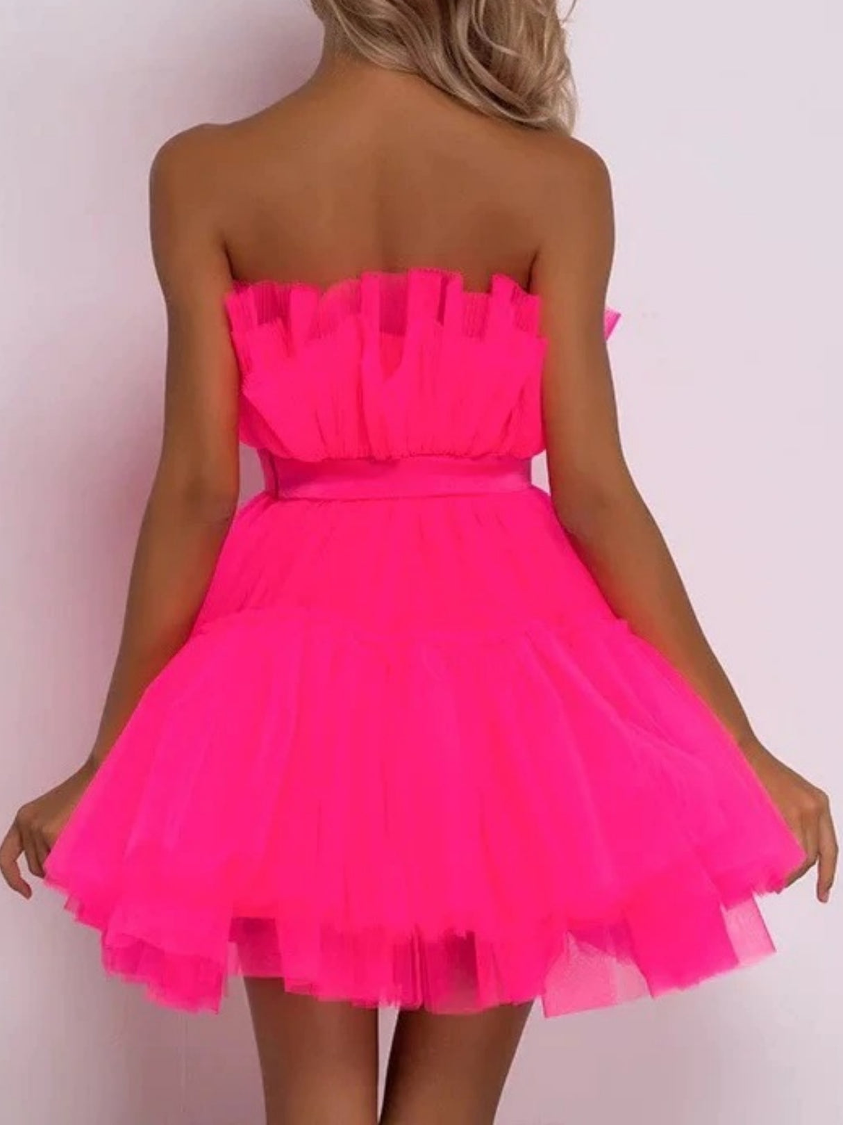 Mesh Bow Tutu Mini&Short Dresses
