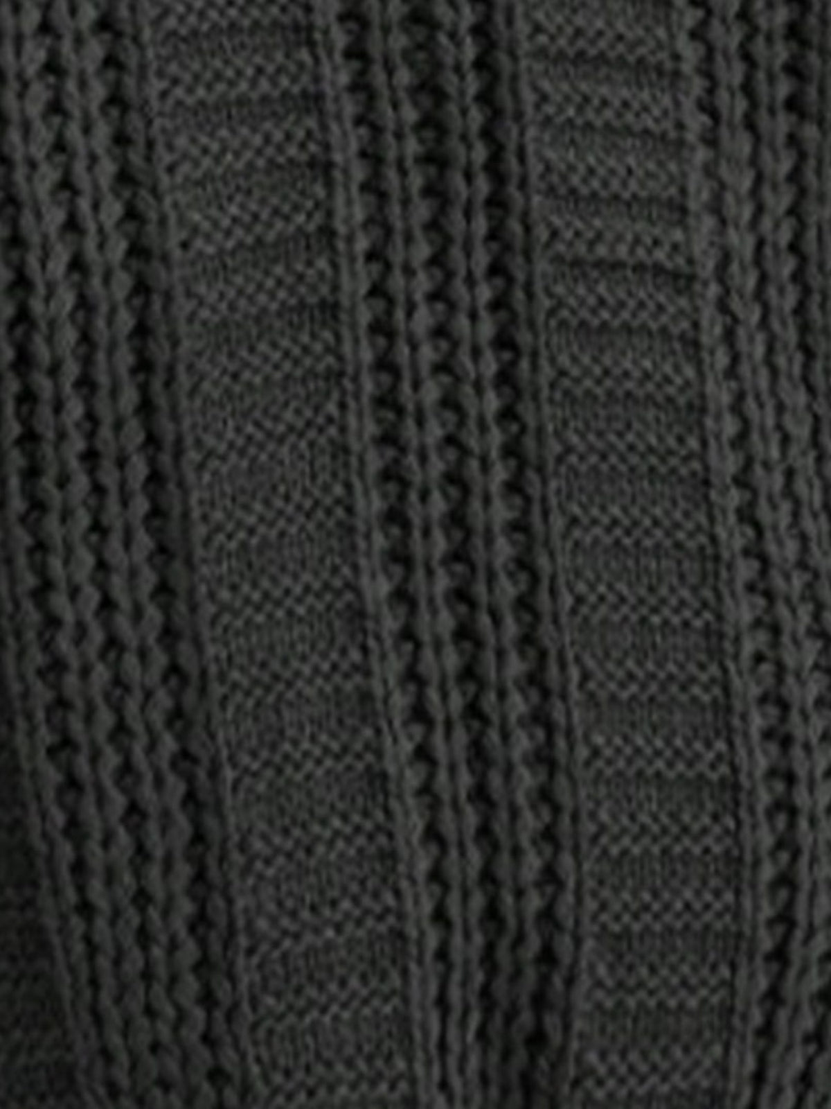 Loose Cable Knit Lantern Sleeve Cardigan