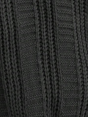 Loose Cable Knit Lantern Sleeve Cardigan