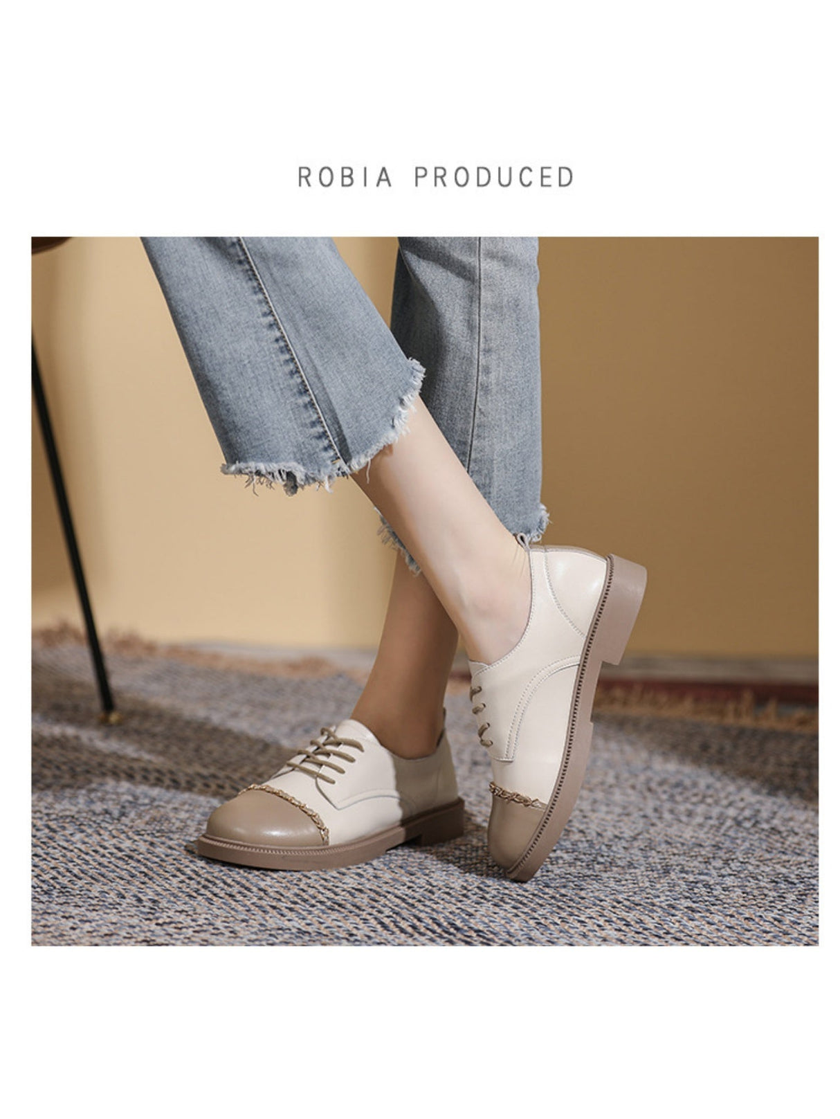 Liber Spring and autumn color-blocked women's flat shoes