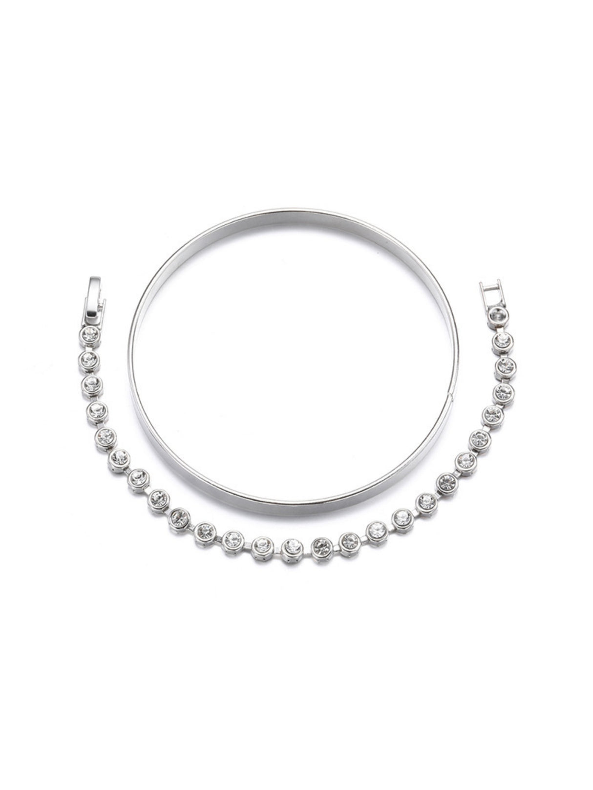Alloy Diamond-set Bracelet
