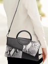 Snake-print Color-block Clutch/crossbody Bag