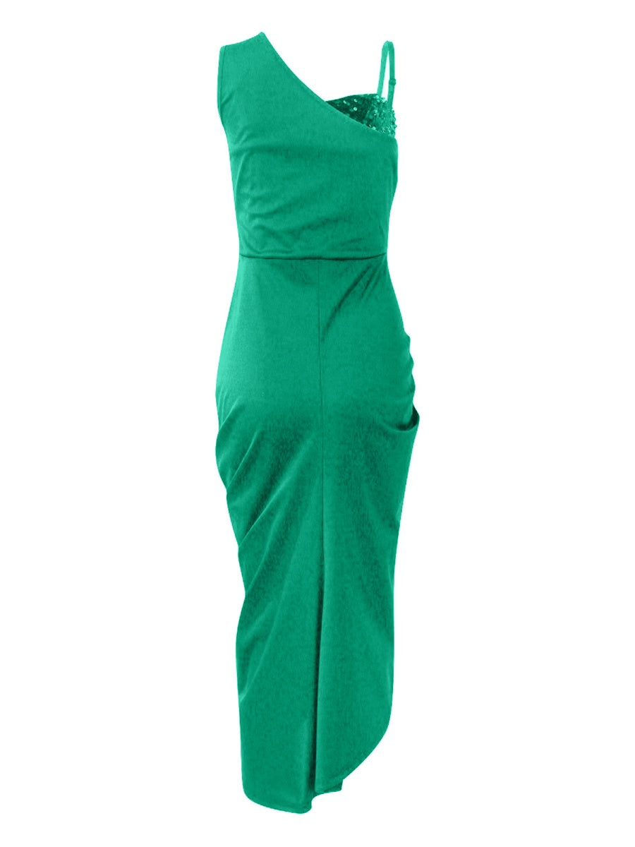 Sequins Slits Splicing Formal Dress Mini&Short Dresses