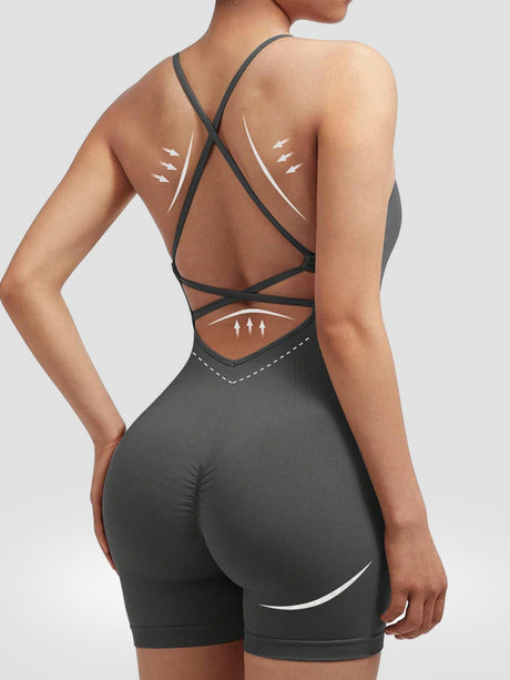 Seamless Quick-drying Beautiful Back And Lifted Buttocks Exercise And Fitness Yoga Jumpsuits&Bodysuits