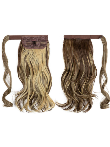 Long, Wavy, Natural Curl Wig With Wrap-around Design