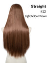 U-shaped Half-head Wig With Seamless Hair Extensions, One-piece Long Straight Wig