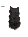 One-piece Hairpiece, Long Wavy Curls, Seamless Synthetic Fiber Wig