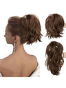 Short, Curled Ponytail Wig With Clip