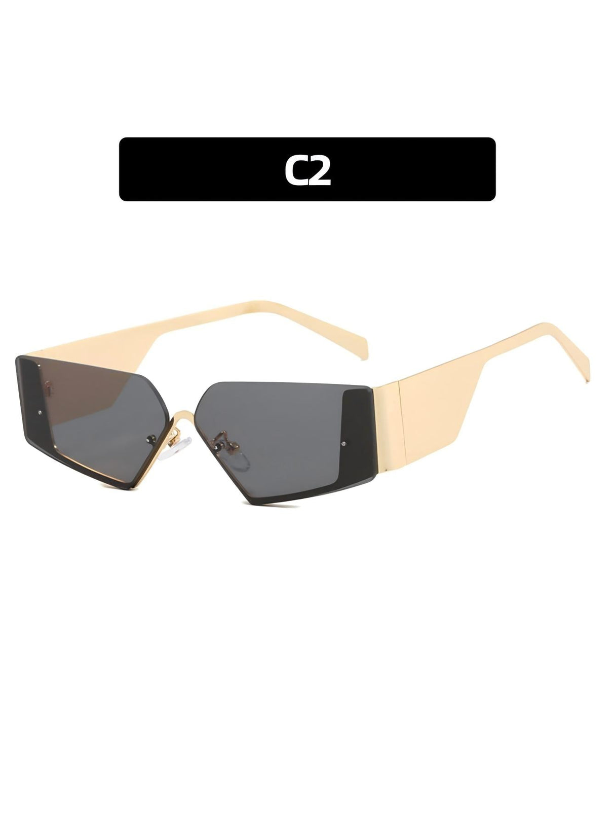 Lunettes de soleil futuristes sans monture