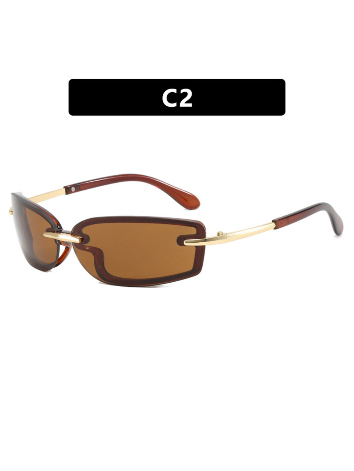 Frameless Square Sunglasses