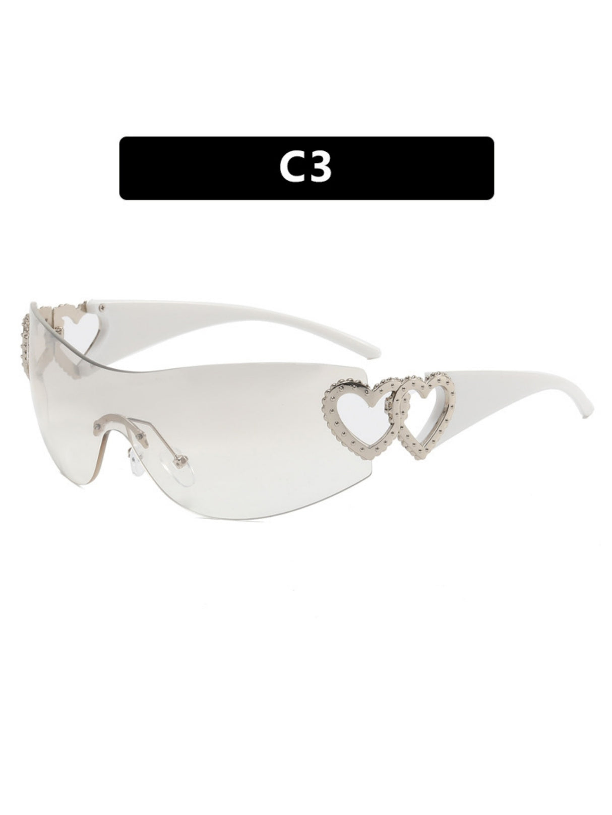 Heart-shaped Frameless Fashion Glasses