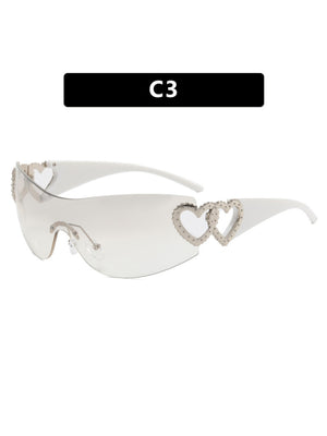 Heart-shaped Frameless Fashion Glasses