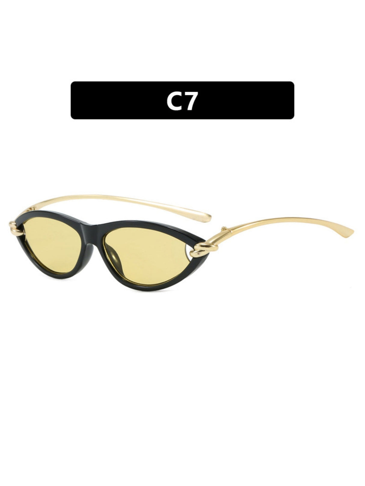 Cat-eye Knot Oval Sunglasses