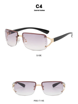 Lunettes de soleil sans monture personnalisées incrustées de strass