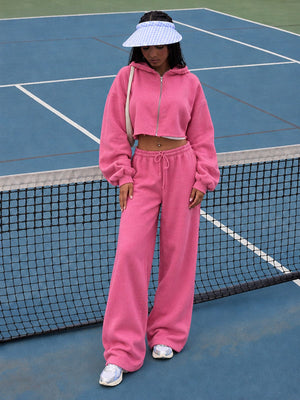 Long-sleeved Athletic Casual Sweatshirt Set