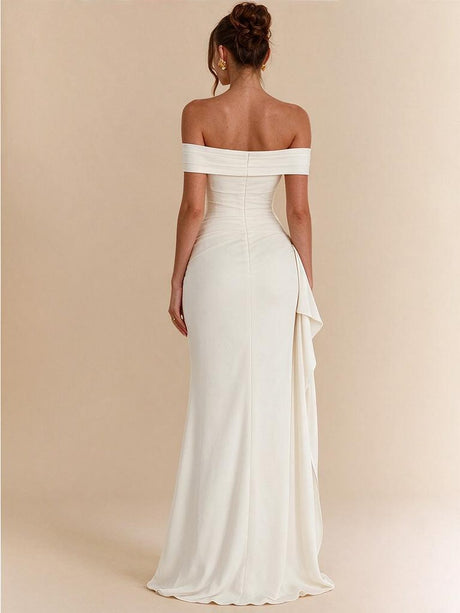 Liber Summer Women's Backless Solid Color Maxi Dresses