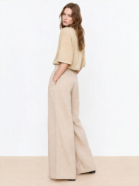 Pocket High Waist Wide Leg Pants