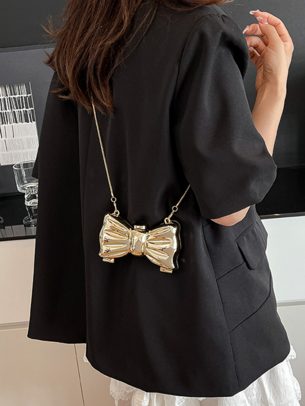 Miniature Bow Evening Chain Shoulder/crossbody Bag