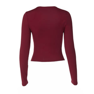 Lace Trim Square Neck Slimming Top