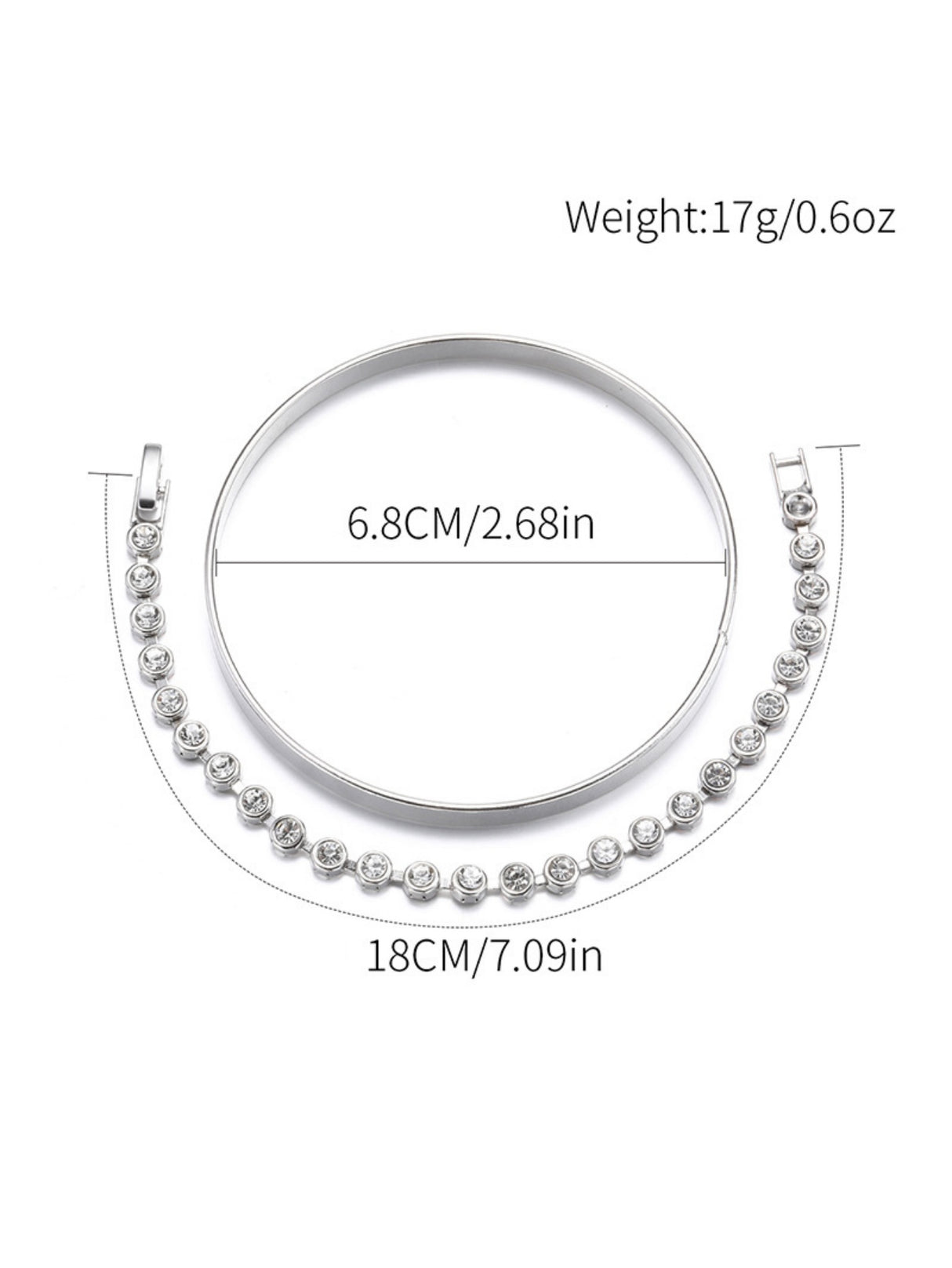 Alloy Diamond-set Bracelet