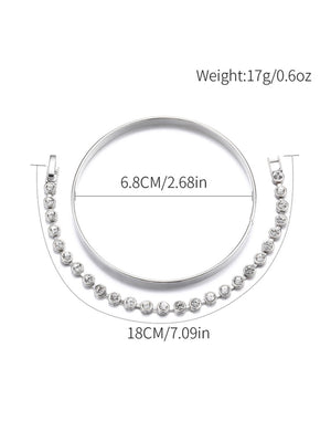 Alloy Diamond-set Bracelet