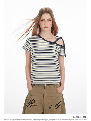 Liber Summer Women's Stripes Stripes/Plaid T-shirts