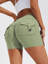 Bare-feel Pocket High-waisted, Tummy-flattening, And Butt-lifting Yoga Shorts
