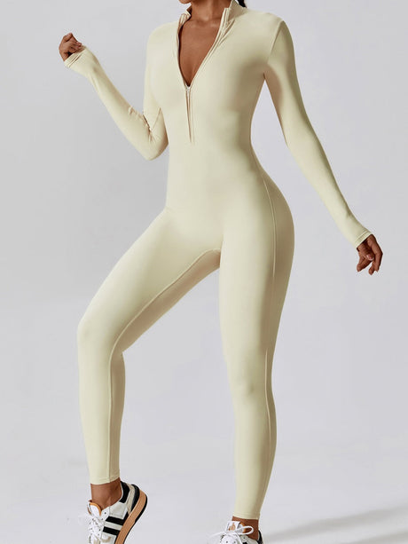 Long-sleeved High Elastic Waist Slimming And Shaping Yoga Fitness Outdoor Jumpsuits/pants