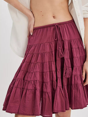 Multi-story Straps Sweet Short Skirt