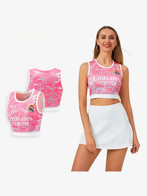 World Cup Football Babes' Crop Top Short-Sleeved Sports Vest Jersey