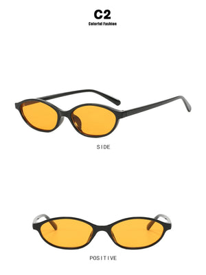 Oval-shaped Small-framed Sunglasses