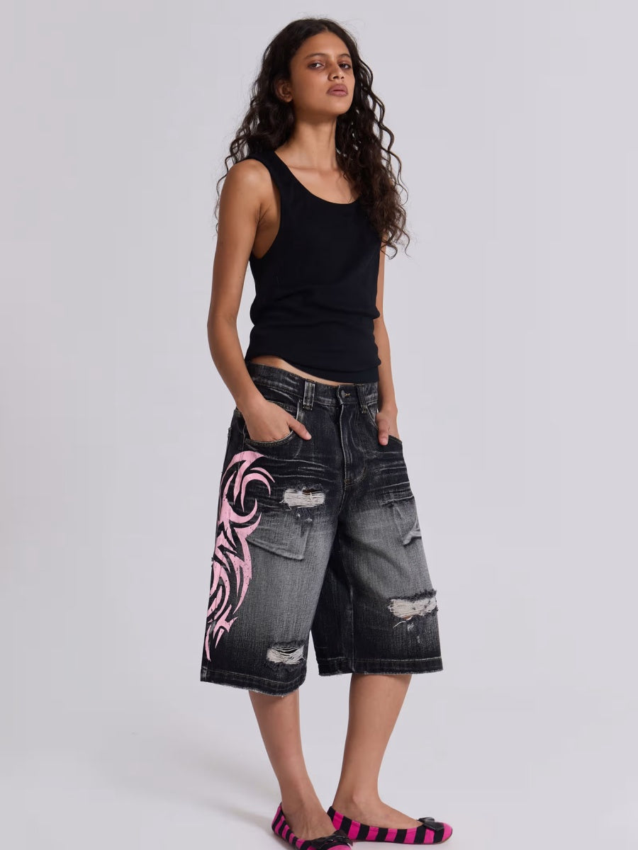 Liber Spring Women's Hole Jeans