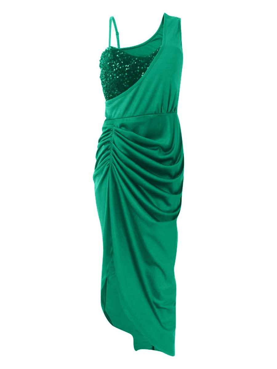 Sequins Slits Splicing Formal Dress Mini&Short Dresses