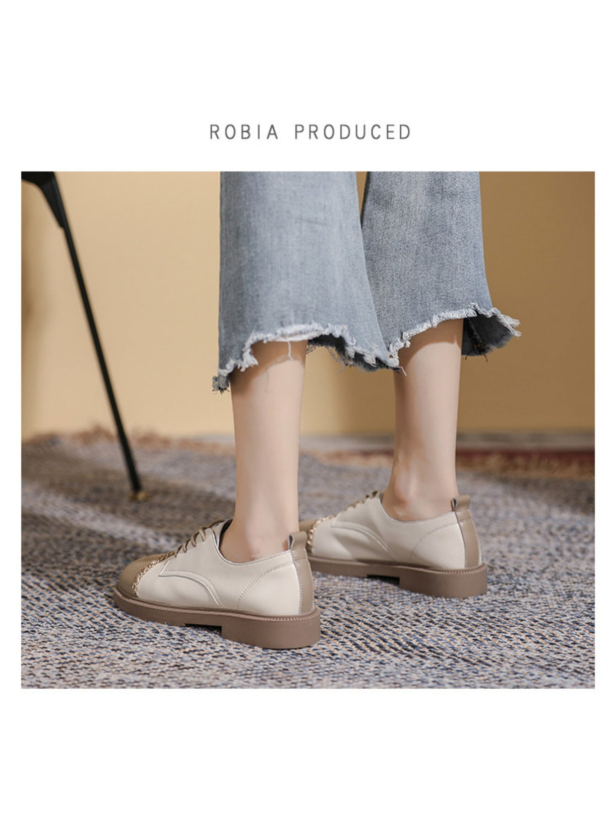 Liber Spring and autumn color-blocked women's flat shoes