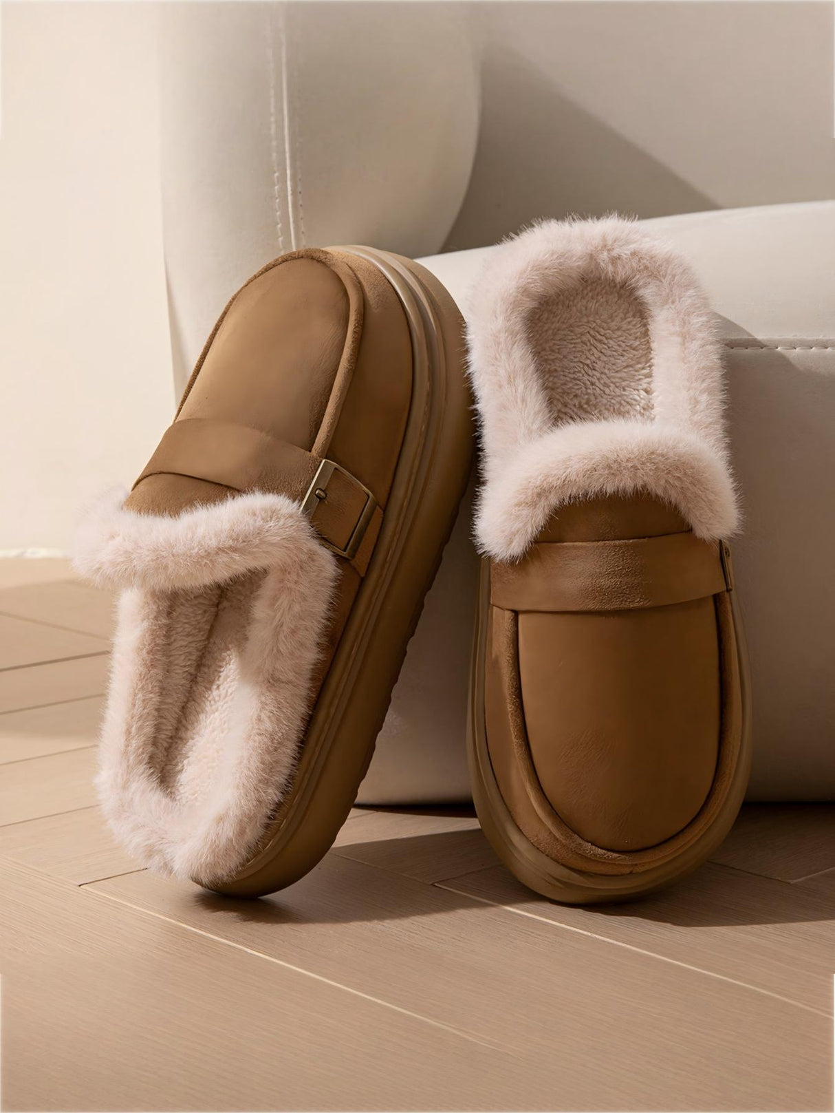 Solid Color Thick-soled Slippers
