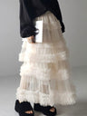 Mesh Three Floors Sweet A-line Skirt